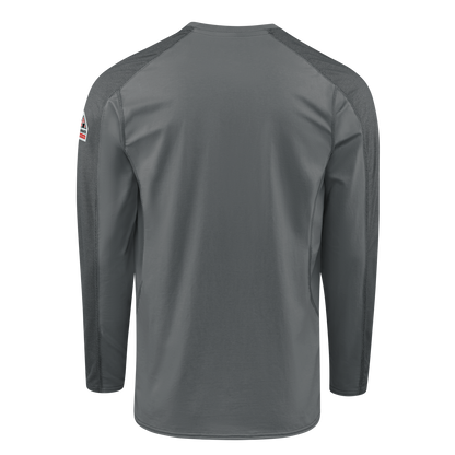Back view of grey Bulwark Men’s FR Flex Knit Tee