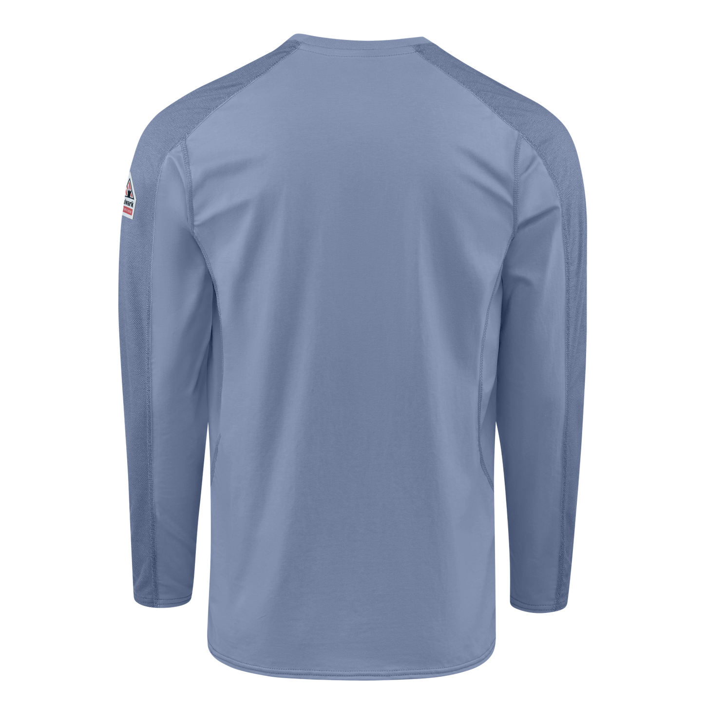 Back view of light blue Bulwark Men’s FR Flex Knit Tee