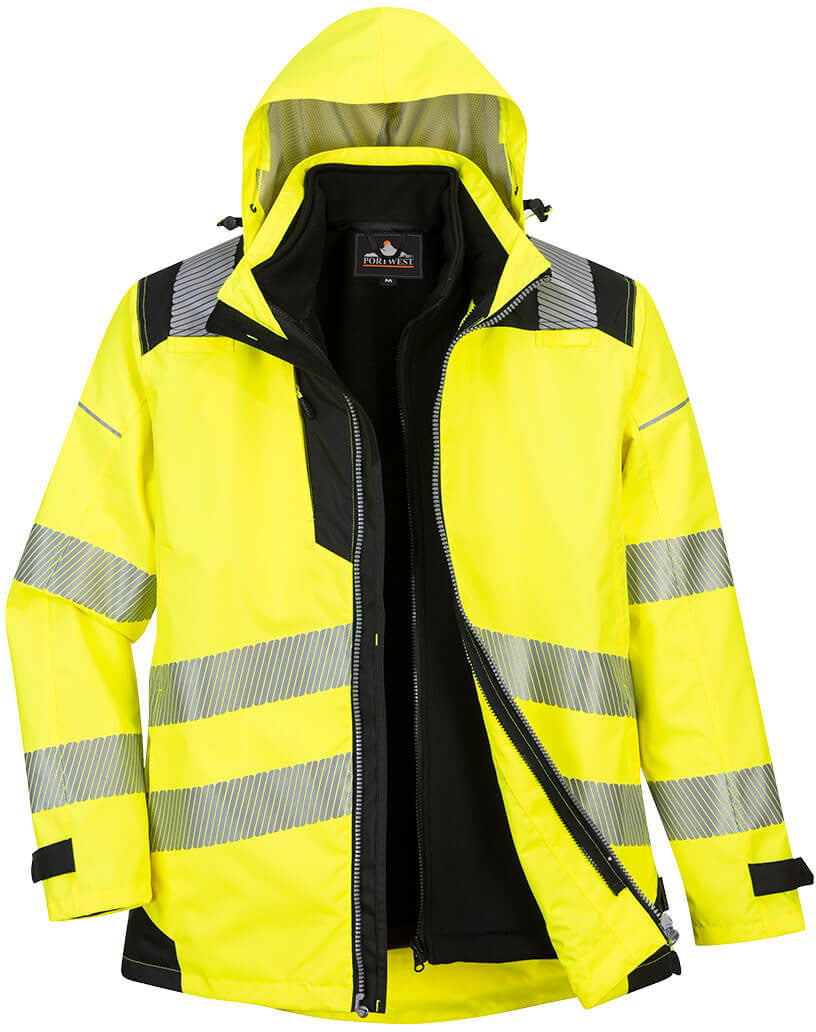 Yellow PW3 - Class 3 Hi-Vis 3-in-1 Jacket