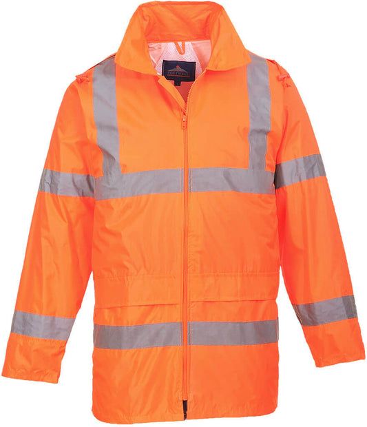 Orange Hi-Vis Rain Traffic Jacket