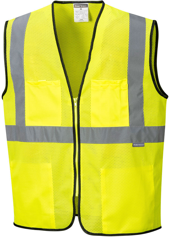 Yellow Hi-Vis Lightweight Band and Brace Vest