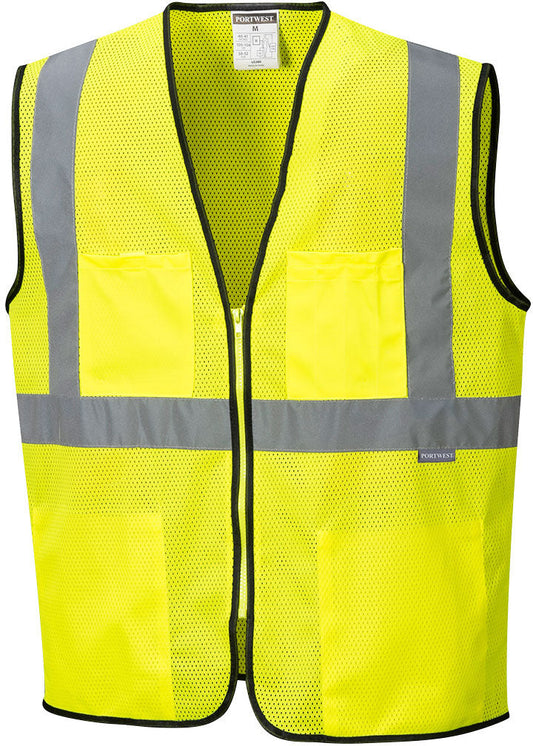 Yellow Hi-Vis Lightweight Band and Brace Vest