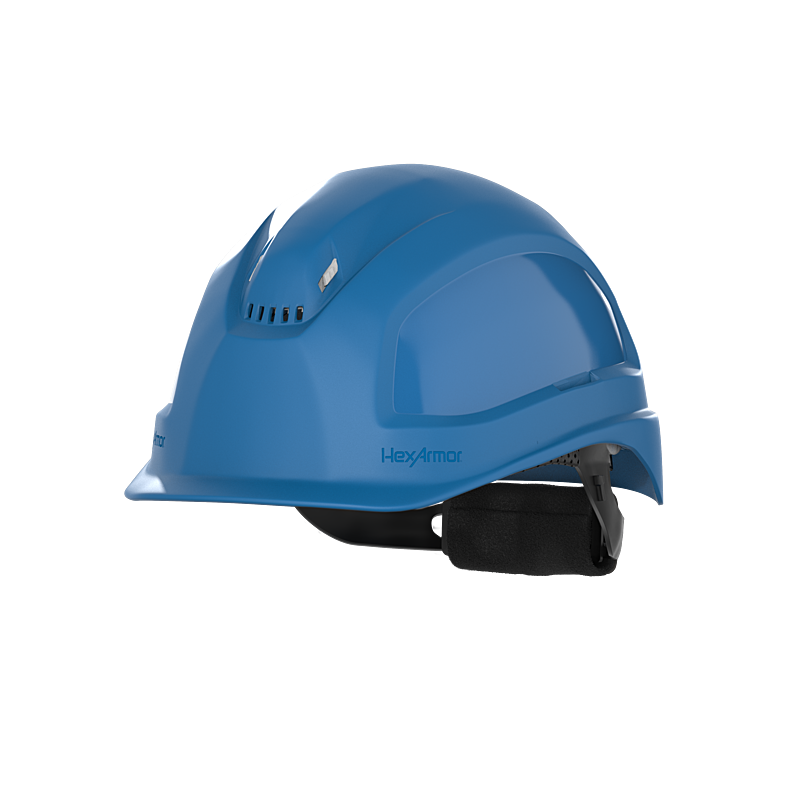 Hexarmor Class C safey helmet with vents in blue color