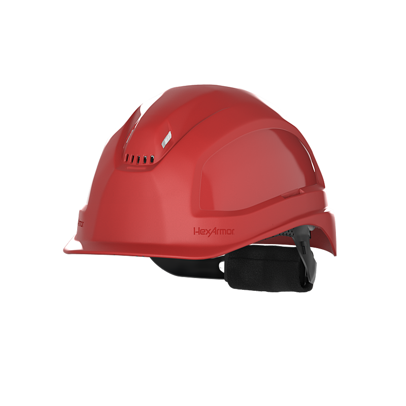 Hexarmor Class C safey helmet with vents in maroon color