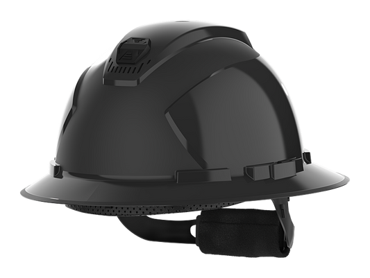 HexArmor full brim safety helmet in black