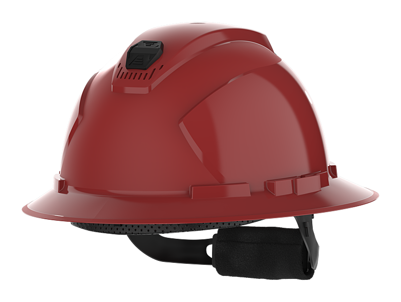 HexArmor full brim safety helmet in maroon