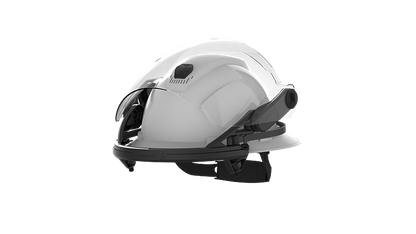 HexArmor Universal Face Shield on hard hard safety helmet