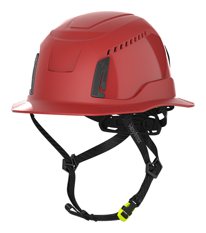 Maroon HexArmor Vented Safety Helmet