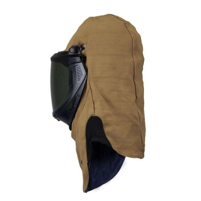 Arc Flash Hood - 65 Cal - Lift Front, Faceshield, Flash Light with Mounting Clip, Slotted Adapter and Hard Hat