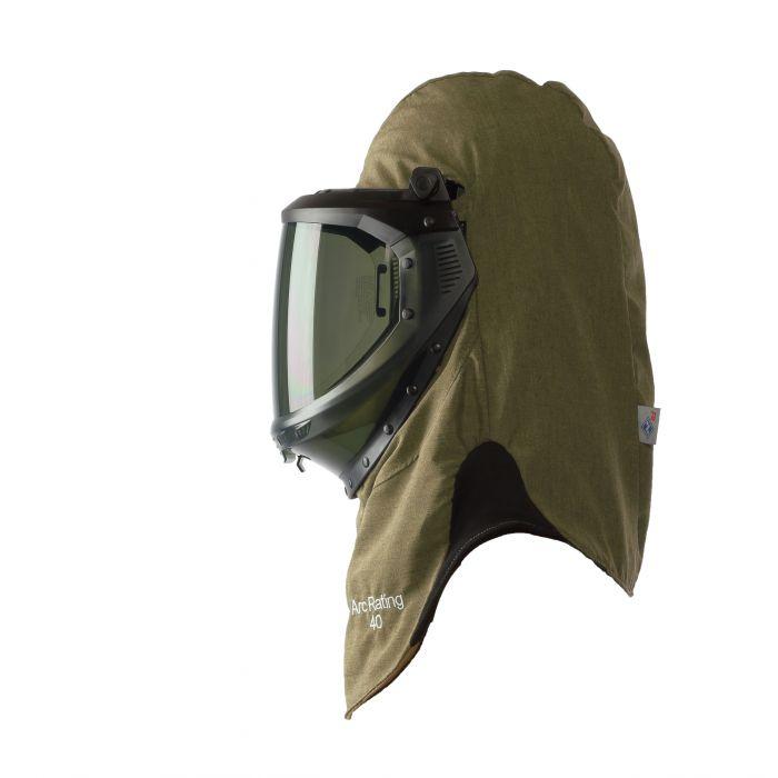 Arc Flash Lift Front Hood with Faceshield, Slotted Adapter and Hard Hat
