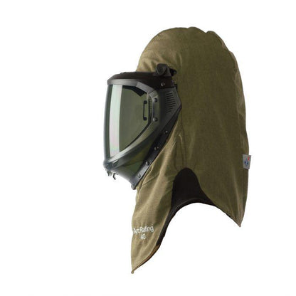 Arc Flash Lift Front Hood with Faceshield, Slotted Adapter and Hard Hat
