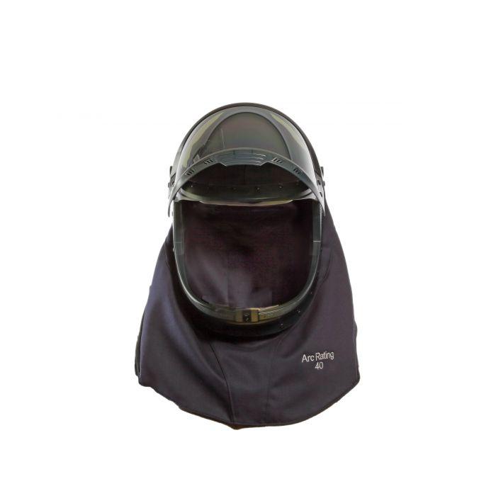 Arc Flash Lift Front Hood with Faceshield, Slotted Adapter and Hard Hat