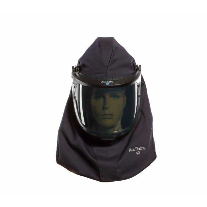 Arc Flash Lift Front Hood with Faceshield, Slotted Adapter and Hard Hat