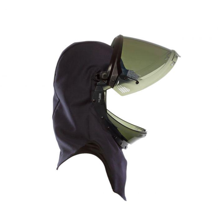 Arc Flash Lift Front Hood with Faceshield, Slotted Adapter and Hard Hat