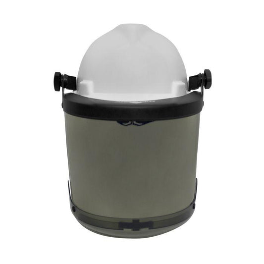 Cap-Style Hard Hat Helmet with 20 Cal Arc Flash, Adjustable Flip-Up Faceshield, Standard Slotted Helmet Mounted
