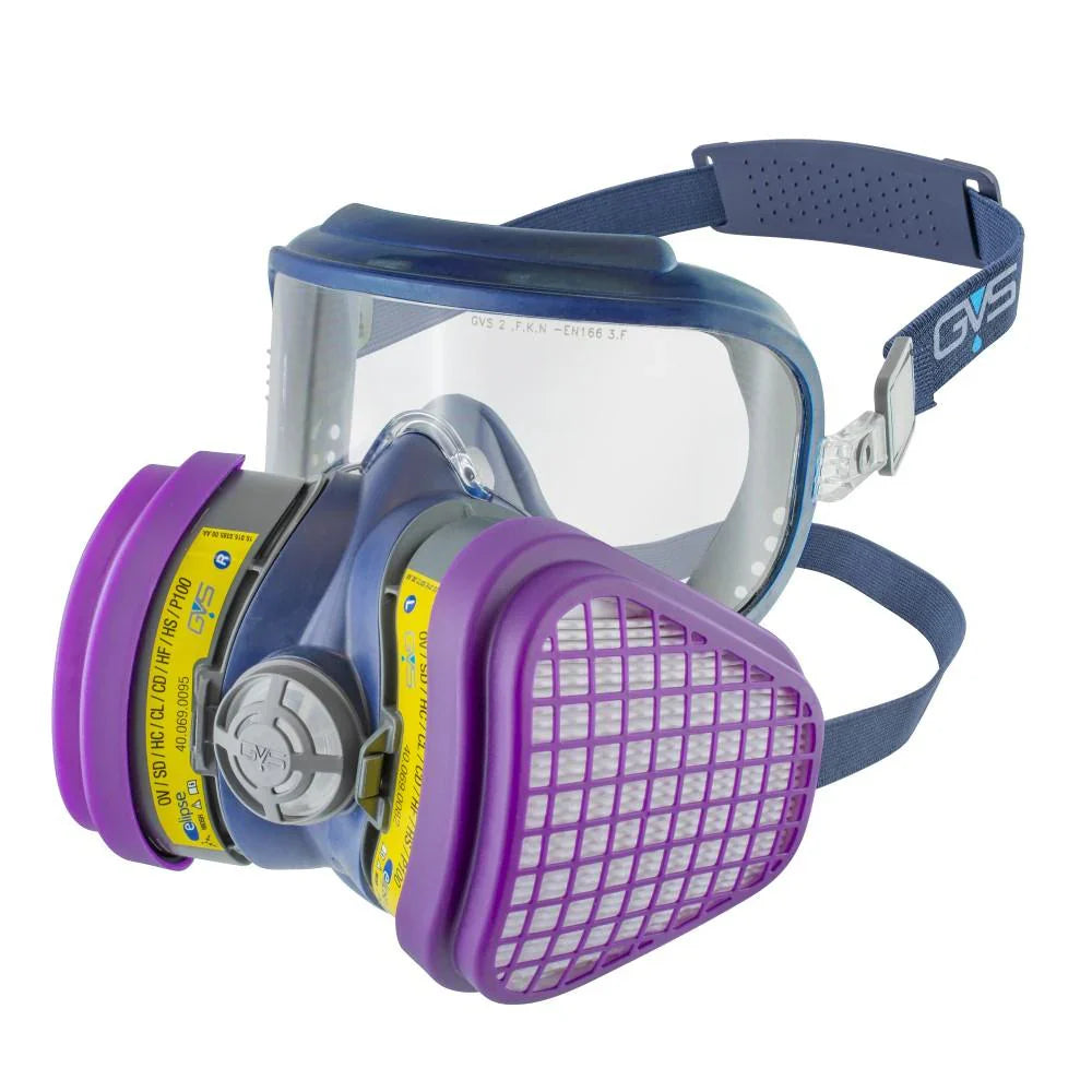 GVS Integra Half Face Mask Respirator with Attached Goggles