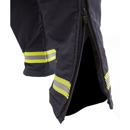 closeup of Enespro 40 Cal Arc Flash Bib Overall on white background