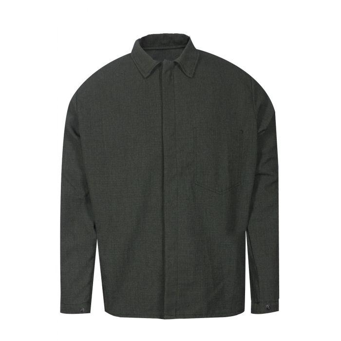 Fire and Arc Flash Resistant Jacket, OPF Blend Fabric, 30 in. Long, Covered Snap Front Closure and Inner Chest Pocket