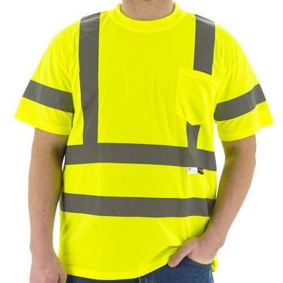 High Visibility Birdseye Mesh Short or Long Sleeve Shirts with Reflective Striping