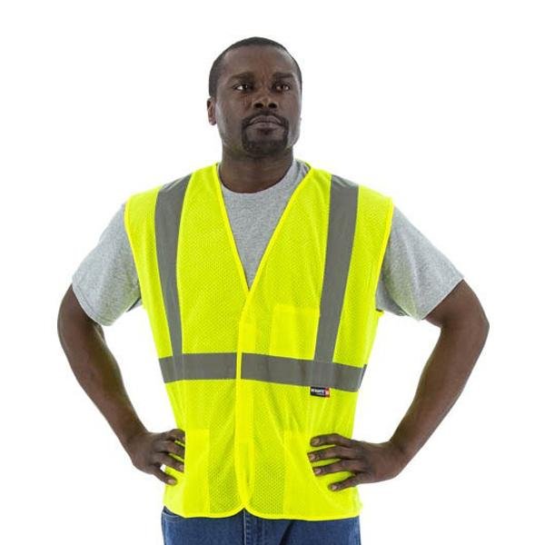 High Visibility Mesh Safety Vest Velcro Close