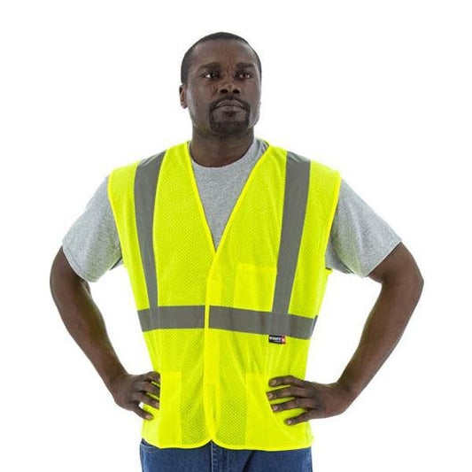 High Visibility Mesh Safety Vest Velcro Close