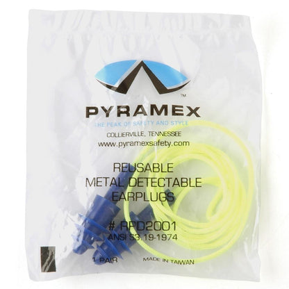 Metal Detectable Reusable Corded Earplugs (100 Pairs)