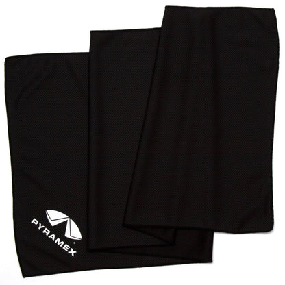 Microfiber Moisture Wicking Cooling Towels - 11.5 x 33 Inch Black