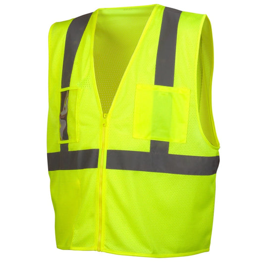 RVZ21 Hi Vis Mesh Vest - ANSI 2, Type R, Zipper