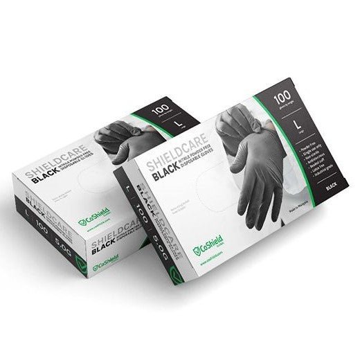 ShieldCare  Nitrile Black Disposable Gloves