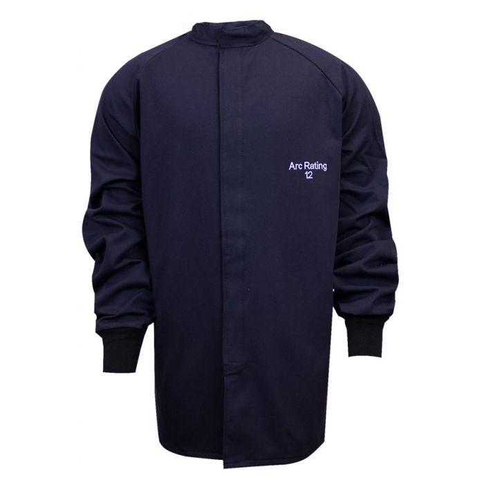 Short Arc Flash Coat - Fire and Arc Flash Resistant, FR Hook and Loop Closure, FR Knit Wrists
