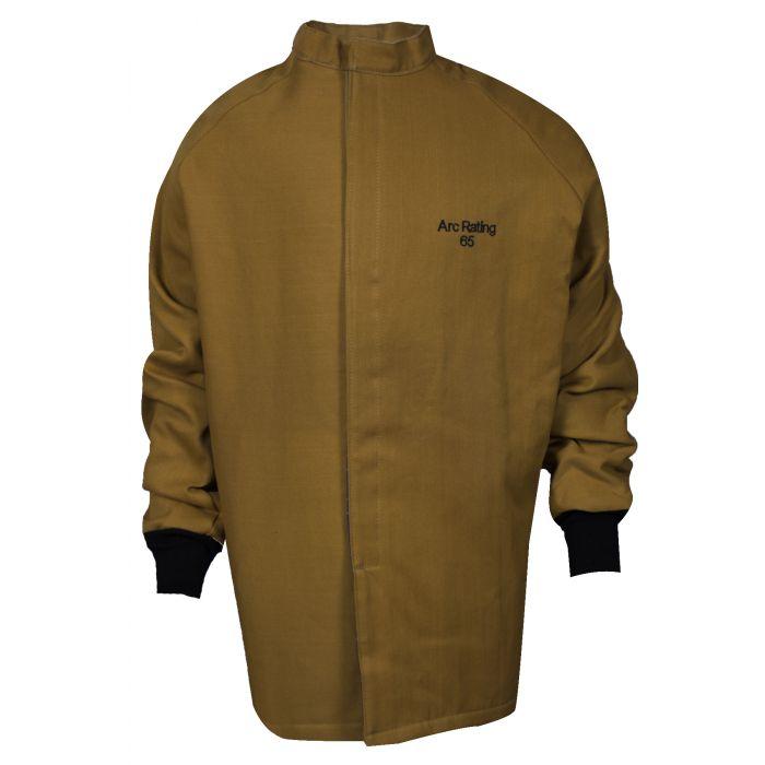 Short Arc Flash Coat - Fire and Arc Flash Resistant, FR Hook & Loop Closure, Knit Wrist Cuffs